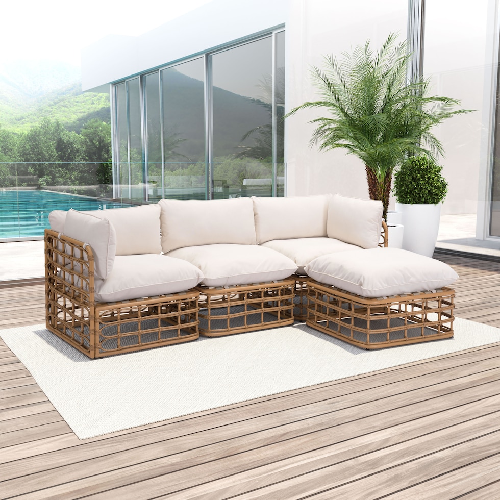 sequoia tan cream outdoor chair   