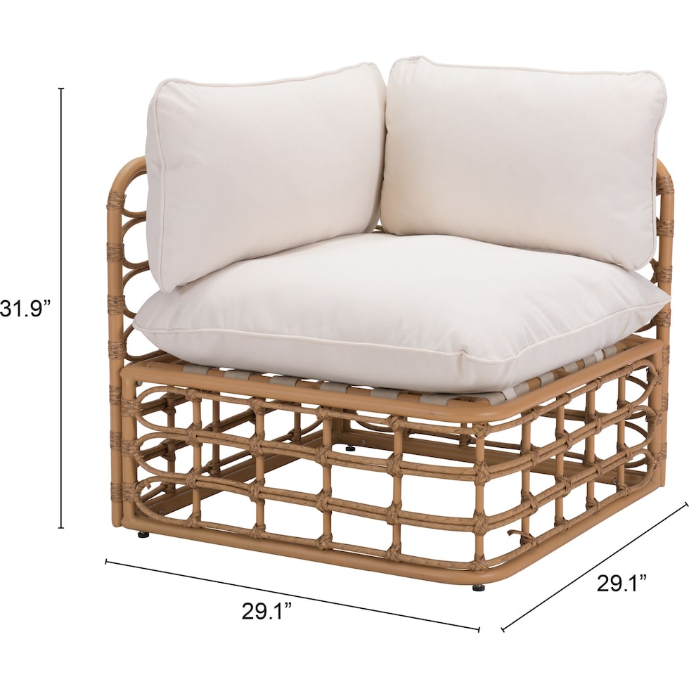 sequoia tan cream outdoor chair   