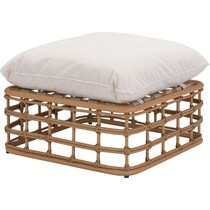 sequoia tan cream outdoor ottoman   