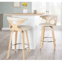 serafina light brown counter height stool   