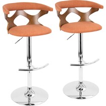 serafina orange bar stool   