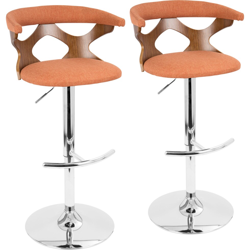 serafina orange bar stool   