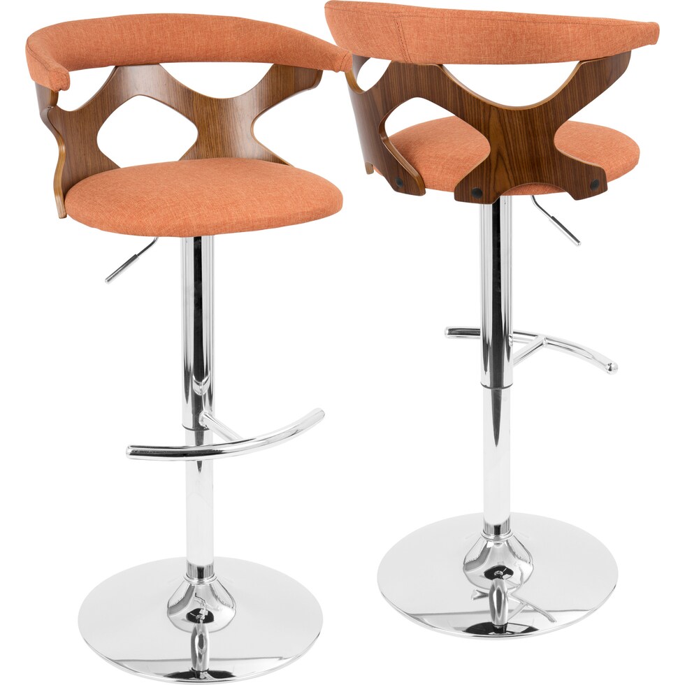 serafina orange bar stool   