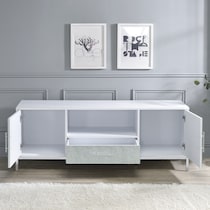 seraphina white silver tv stand   