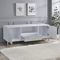 seraphina white silver tv stand   