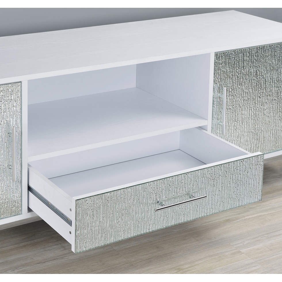 seraphina white silver tv stand   