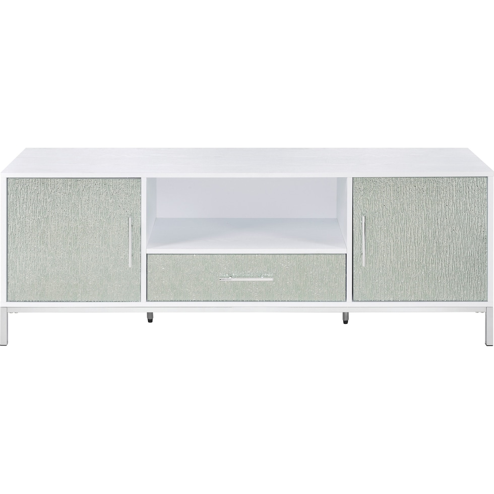 seraphina white silver tv stand   