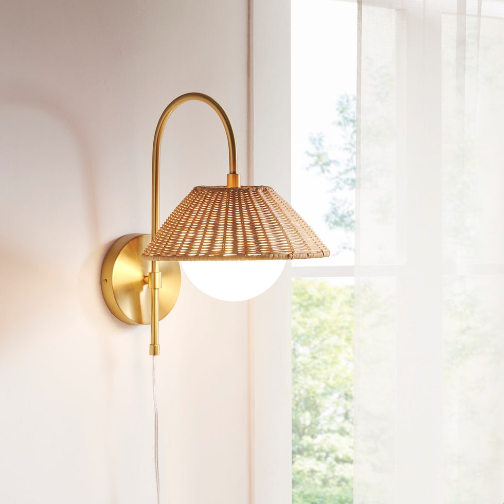 seraphine gold wall sconce   