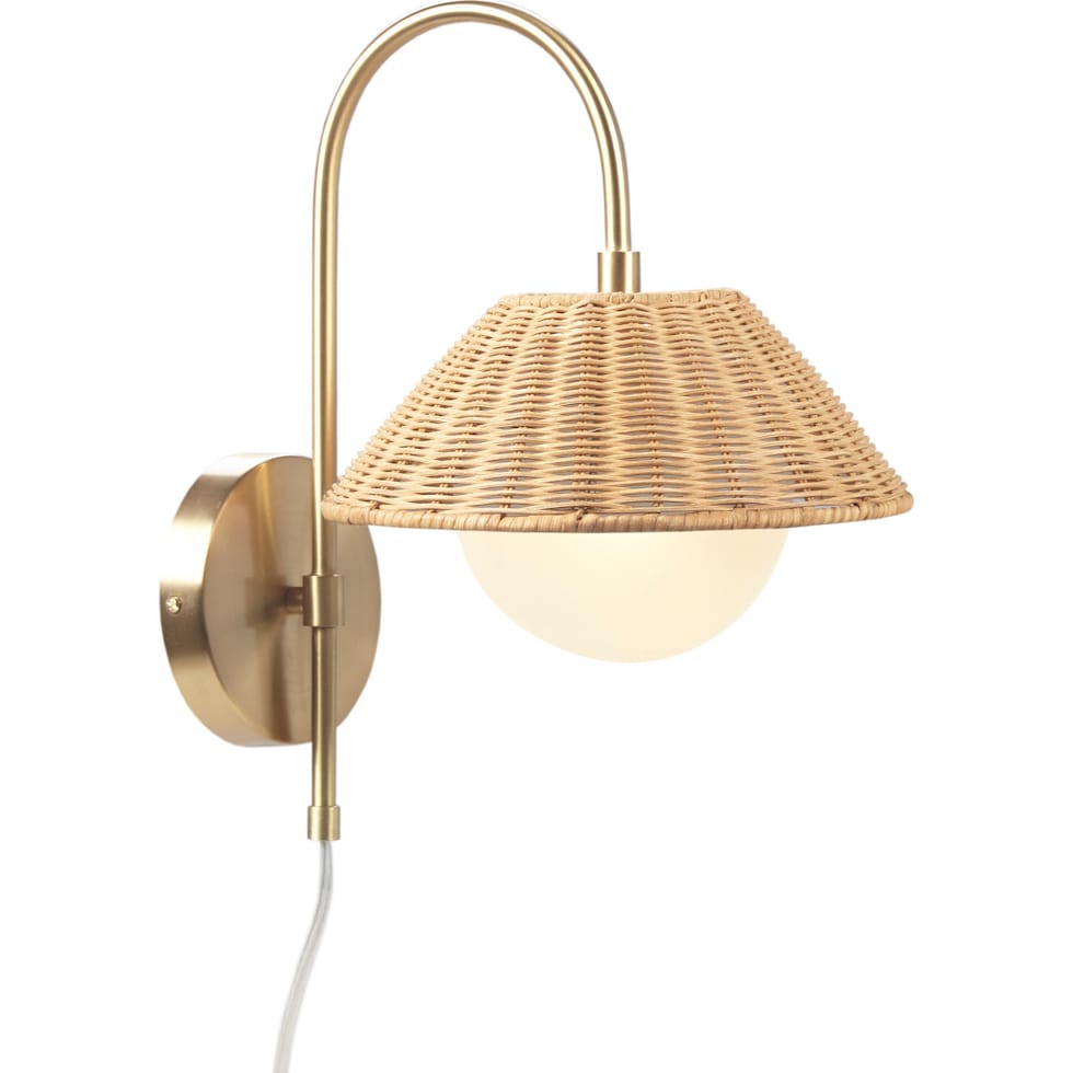 seraphine gold wall sconce   