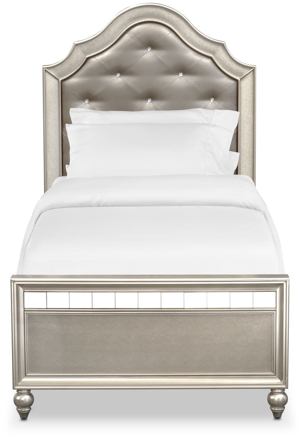 雑貨セレクト Y Serena Twin Bed - Platinum | Value City Furniture