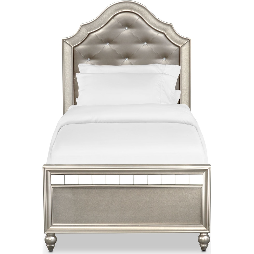 serena youth platinum silver twin bed   