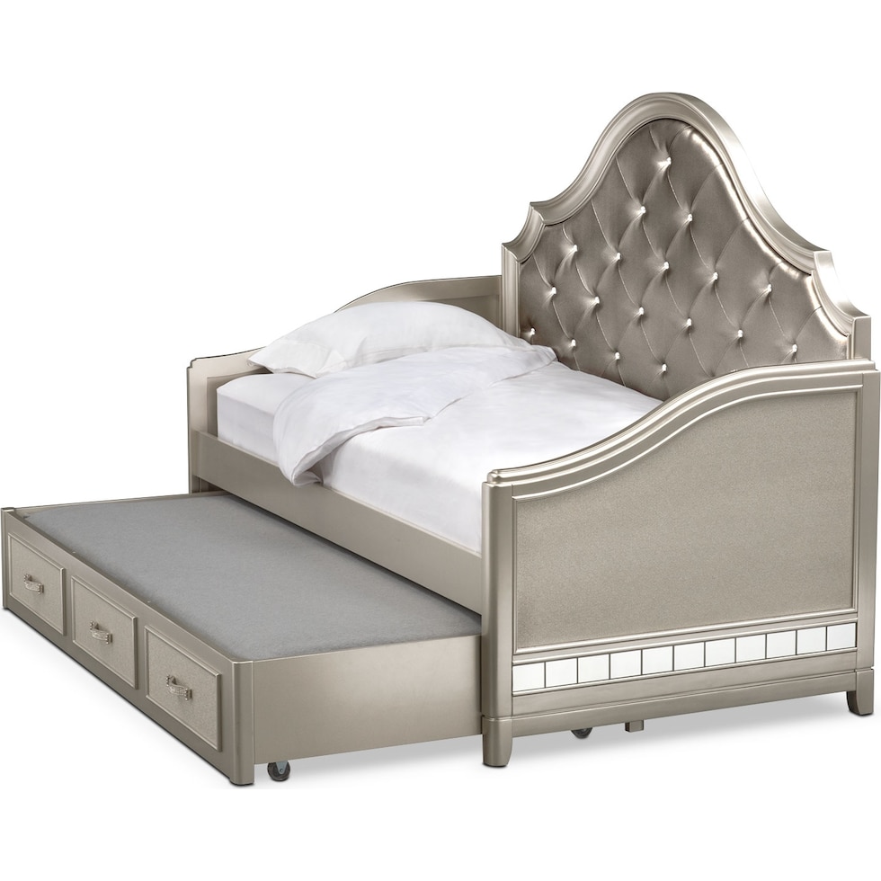 serena youth platinum silver twin bed   