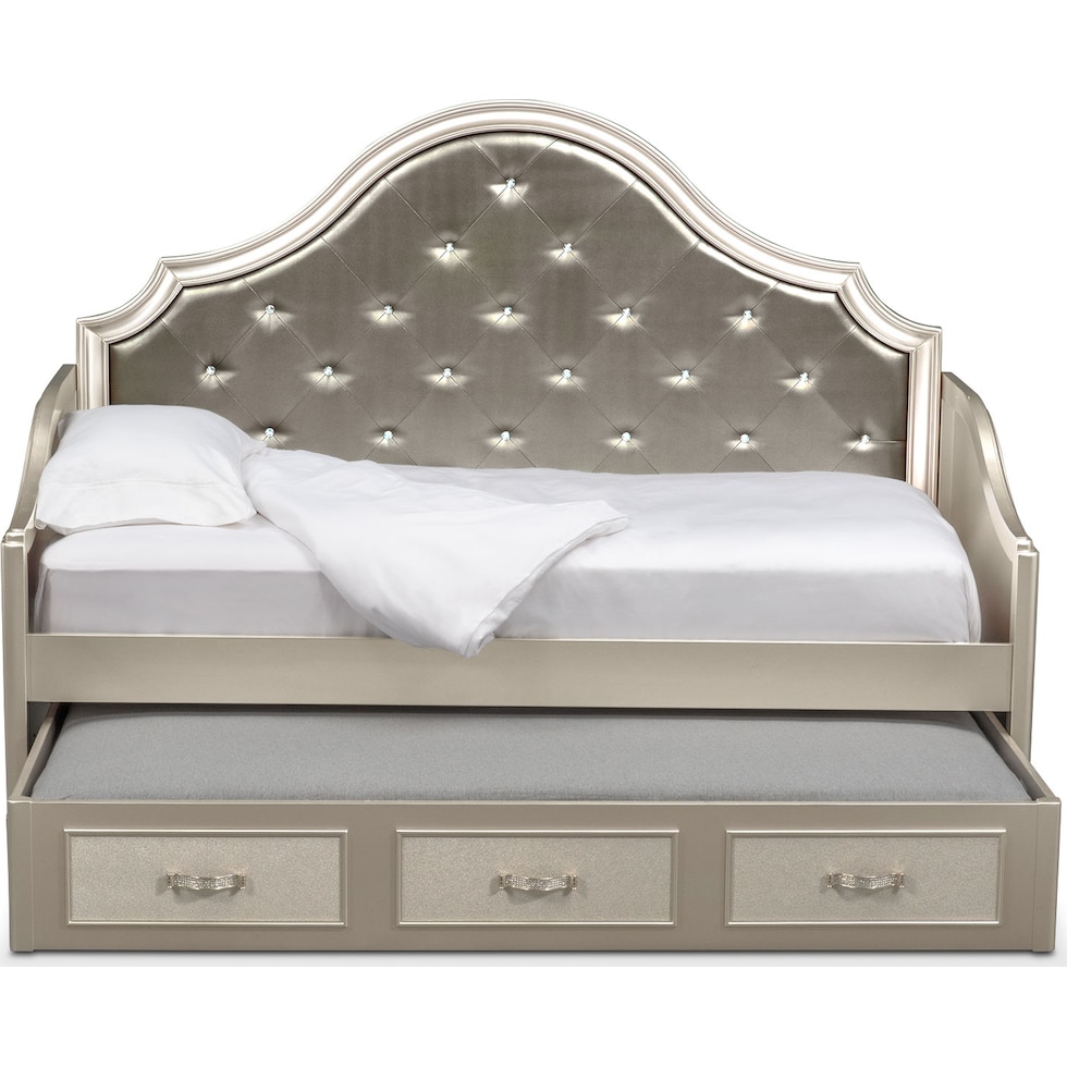 serena youth platinum silver twin bed   