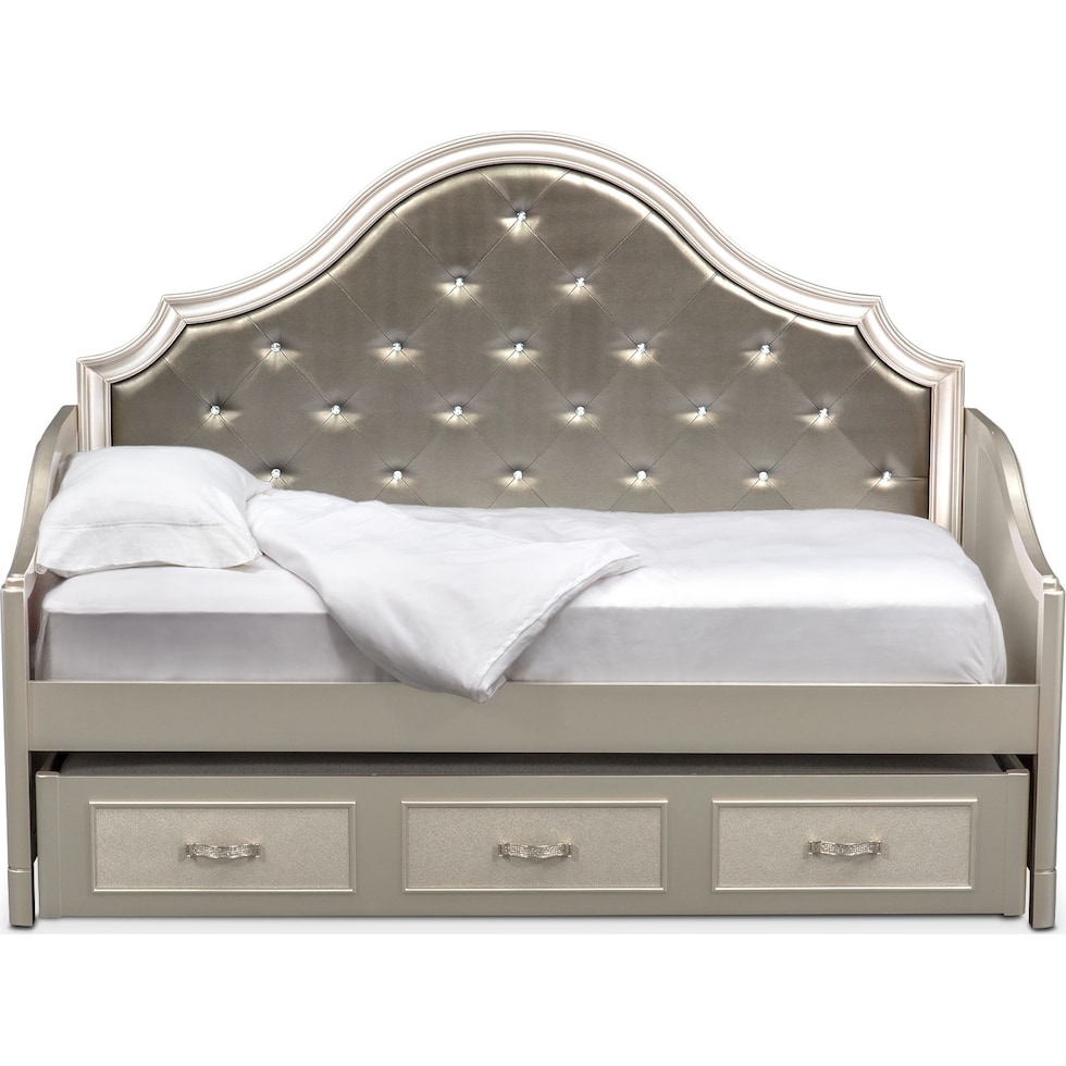 serena youth platinum silver twin bed   