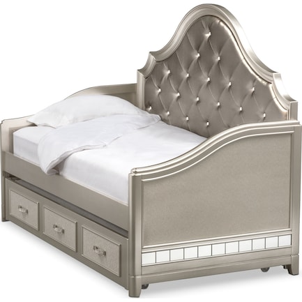 Serena Twin Trundle Daybed - Platinum