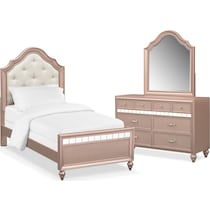 serena youth rose quartz pink  pc twin bedroom   