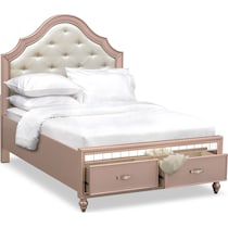 serena youth rose quartz pink full bed w storage   