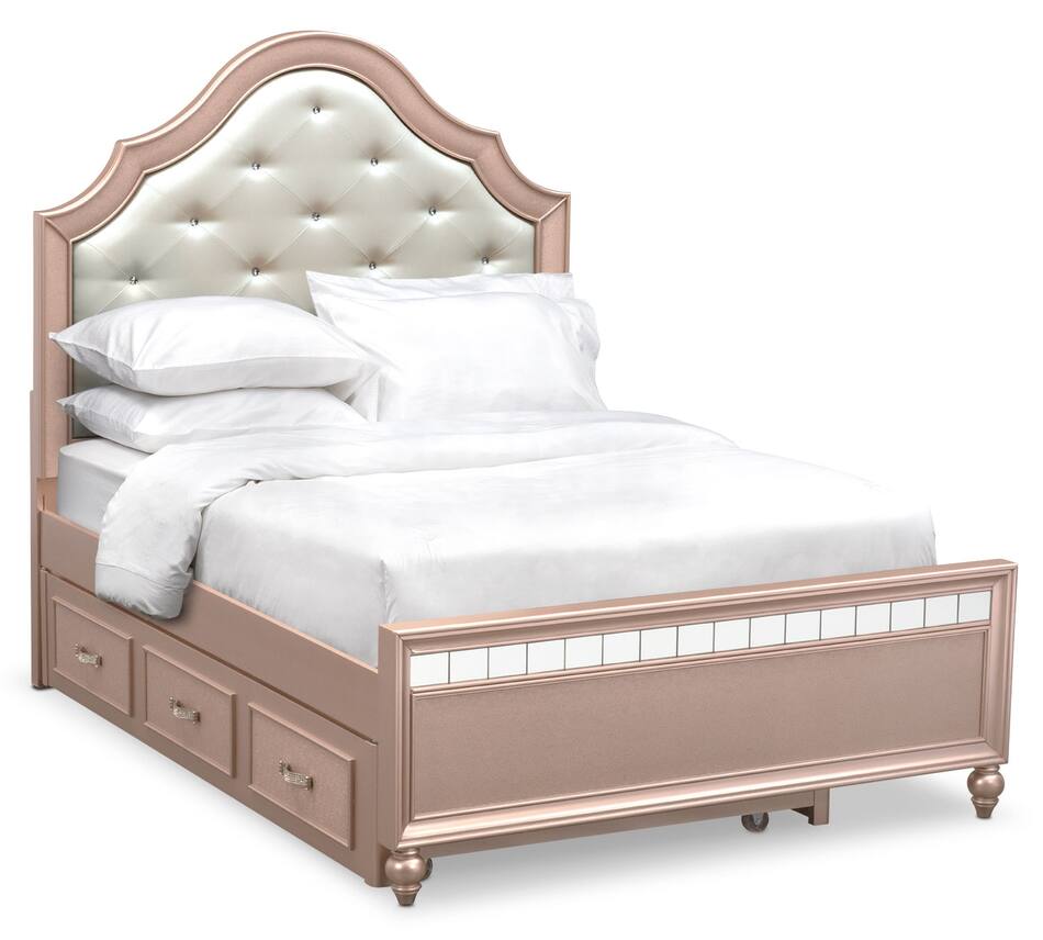 Serena Full Trundle Bed Rose Quartz Value City Furniture
