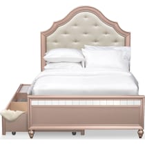 serena youth rose quartz pink full bed with trundle   