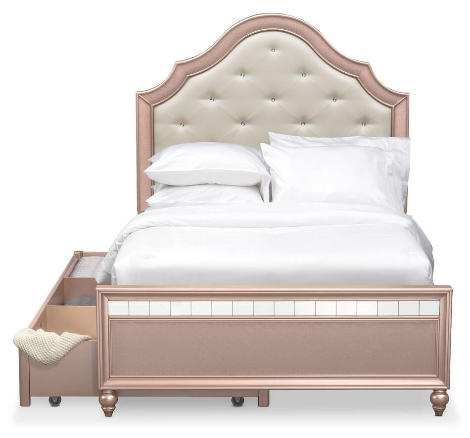 Serena Full Trundle Bed Rose Quartz Value City Furniture
