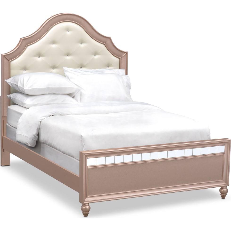 serena youth rose quartz pink full bed   