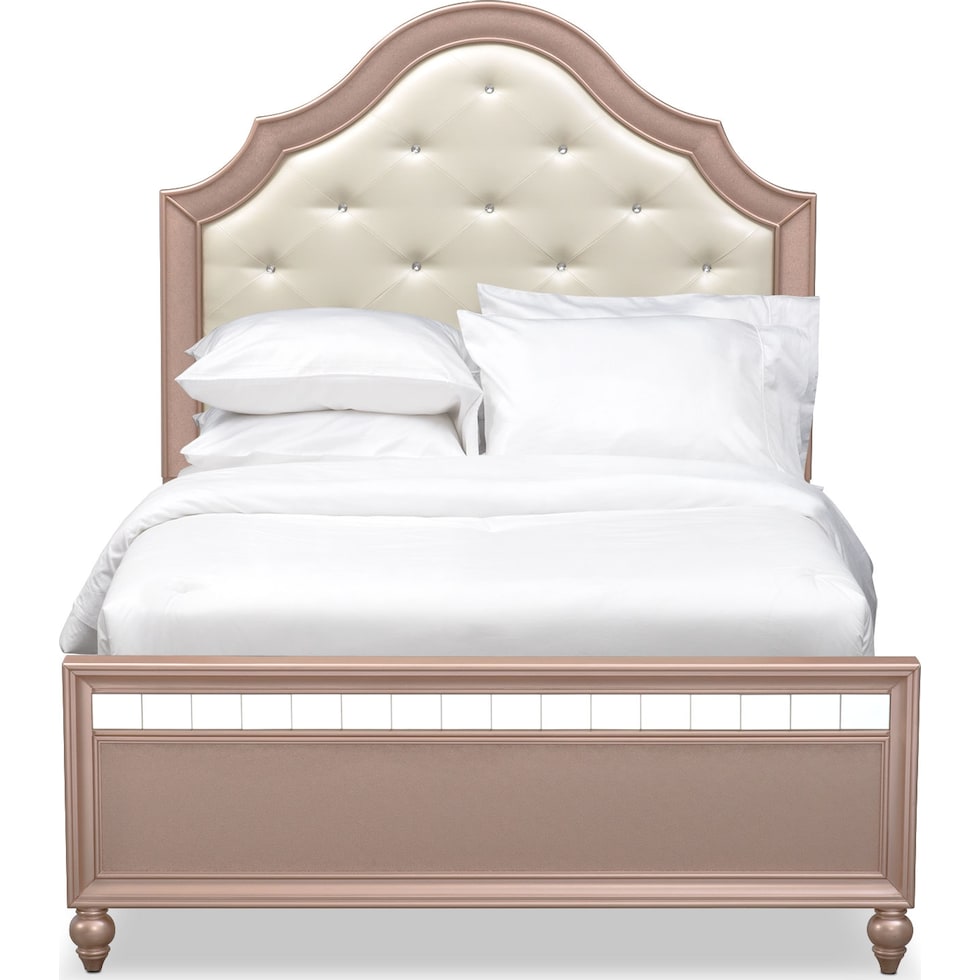 serena youth rose quartz pink full bed   