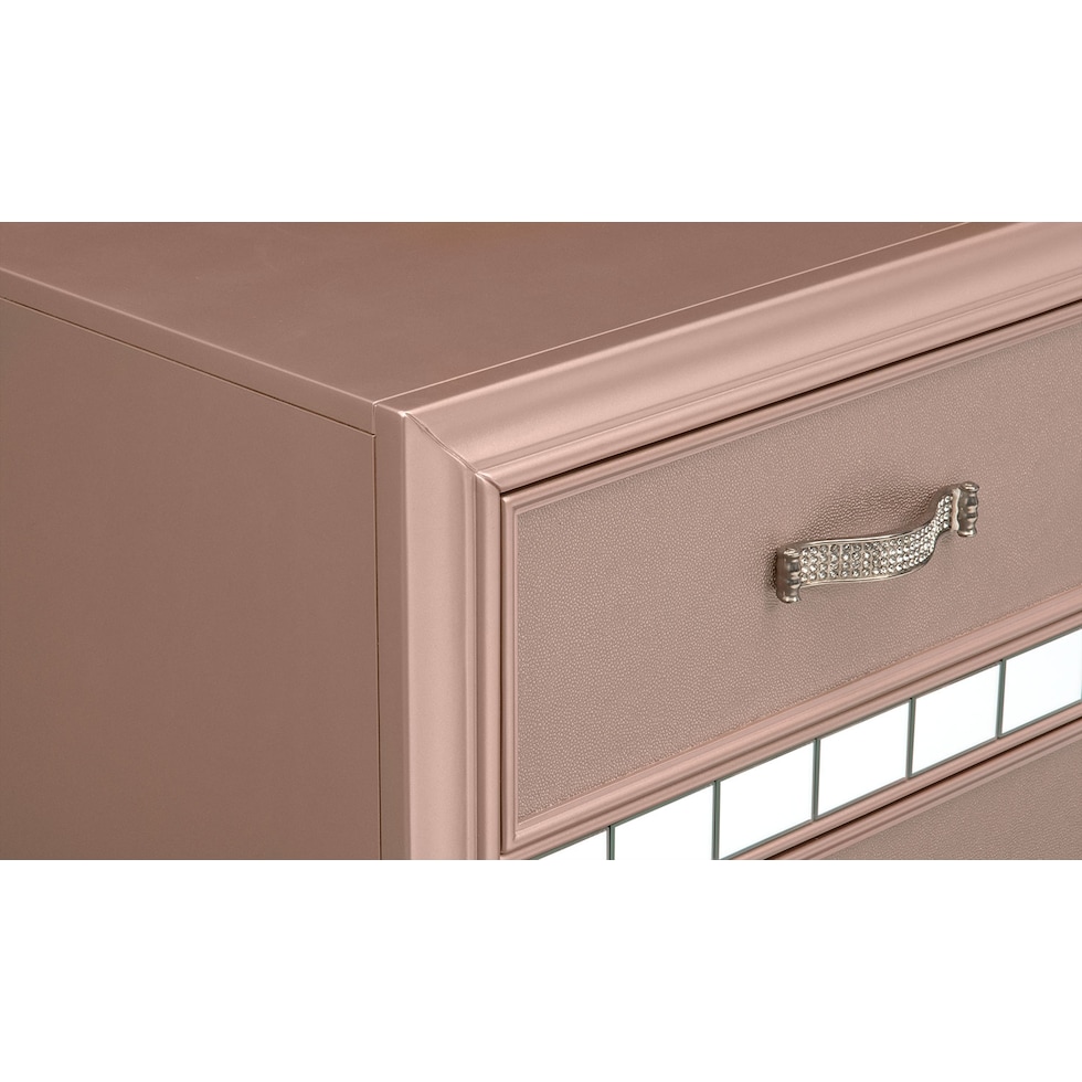 serena youth rose quartz pink nightstand   