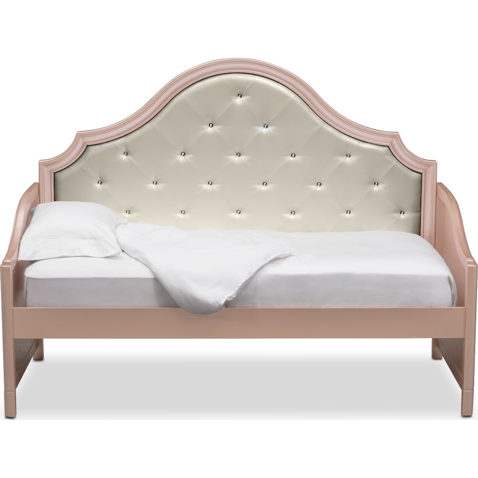 serena youth rose quartz pink twin bed   