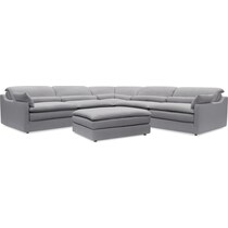 serenity gray  pc sectional and ottoman   
