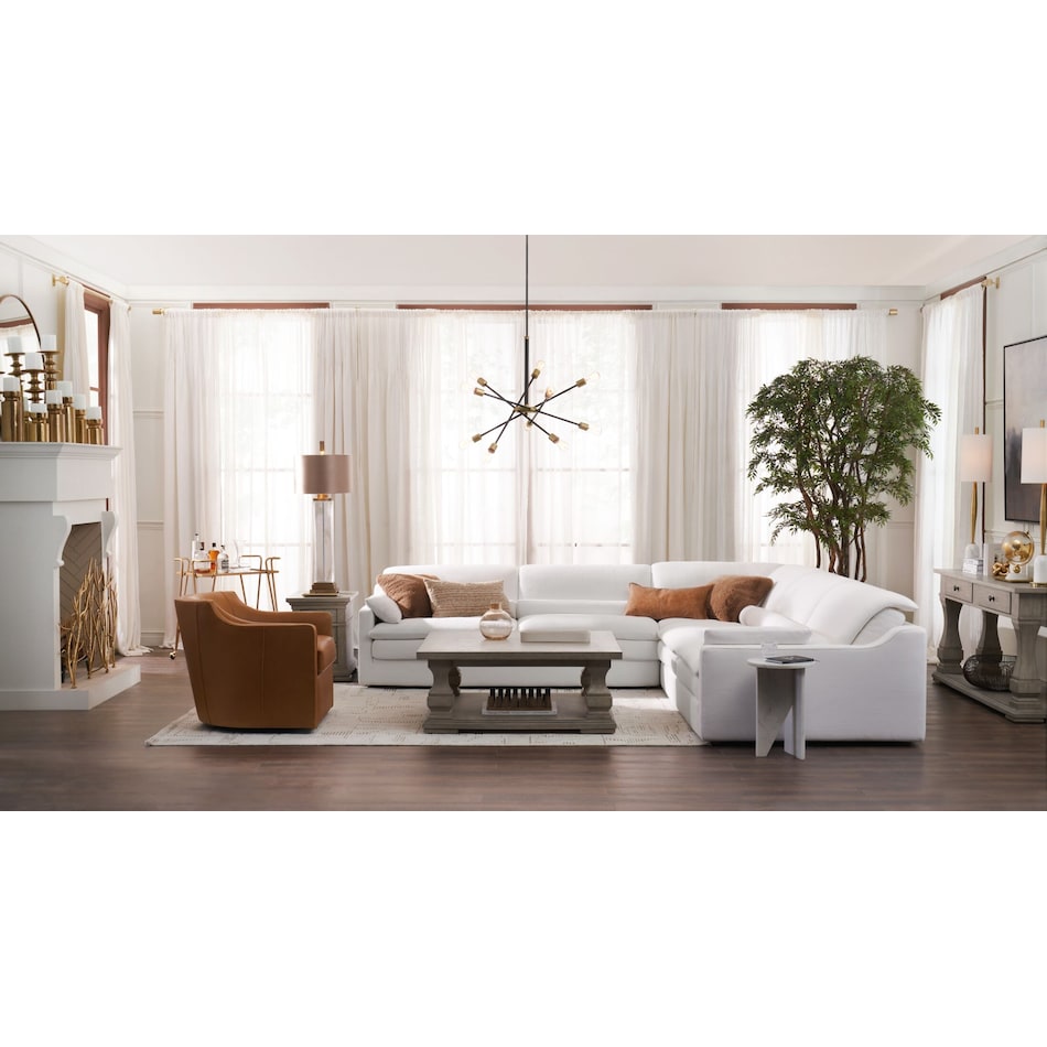 serenity white  pc sectional   