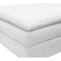 serenity white ottoman   