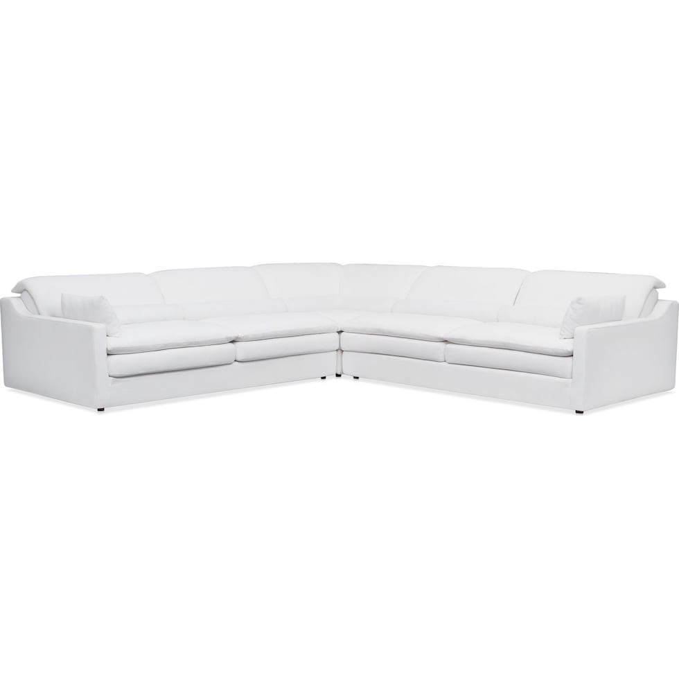 serenity white sectional   