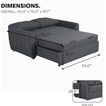 serta gray convertible loveseat   