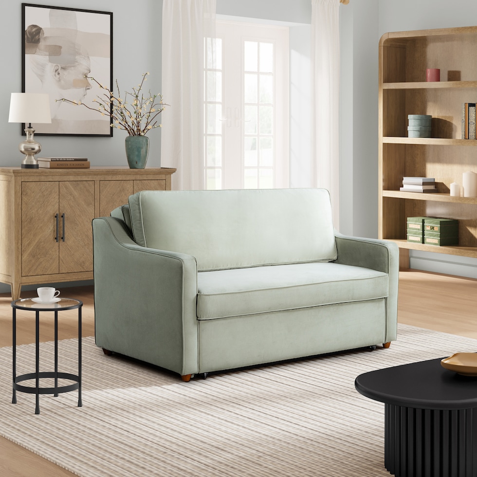 serta green conveetible loveseat   