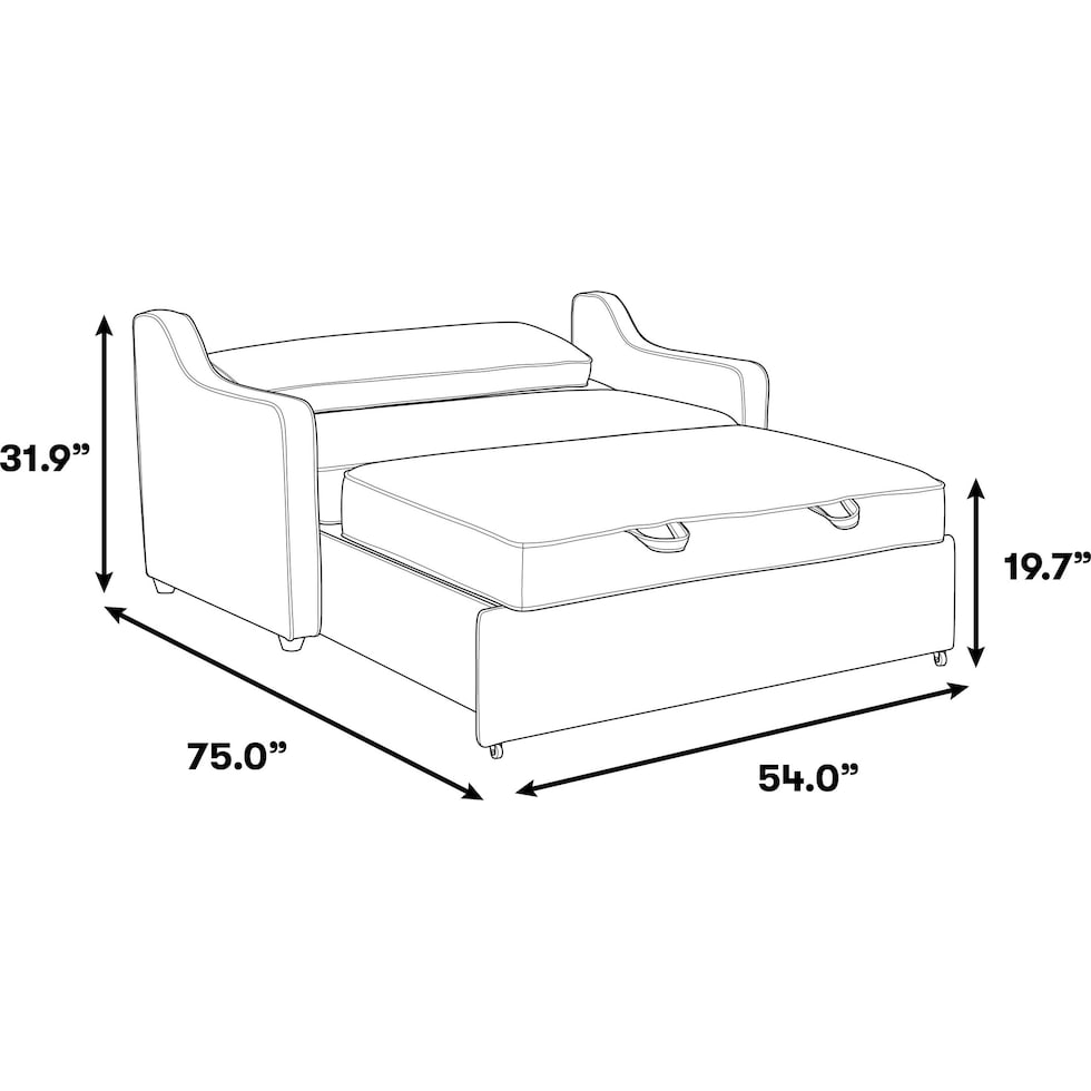 serta green conveetible loveseat   