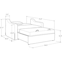 serta neutral convertible loveseat   