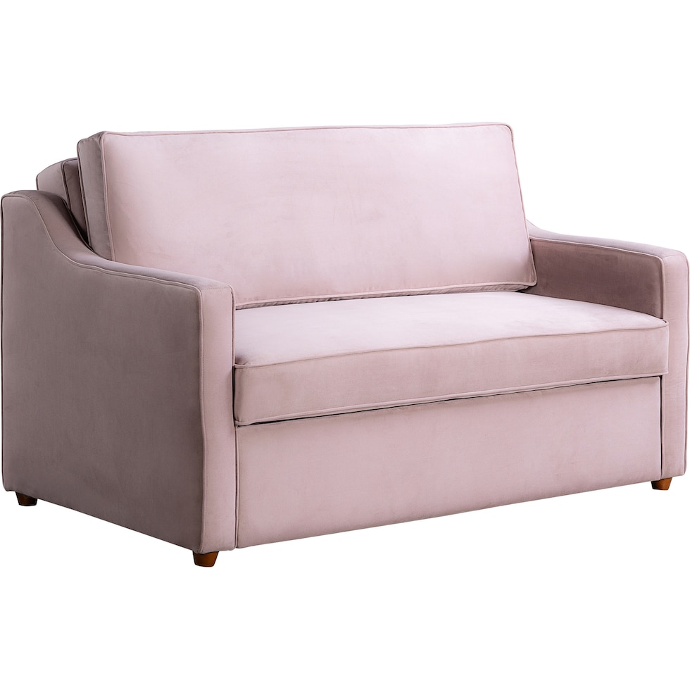 serta pink convertible loveseat   