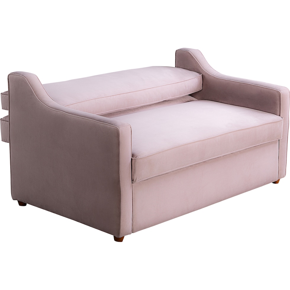 serta pink convertible loveseat   