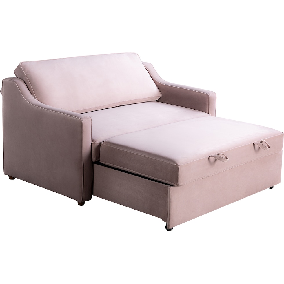 serta pink convertible loveseat   