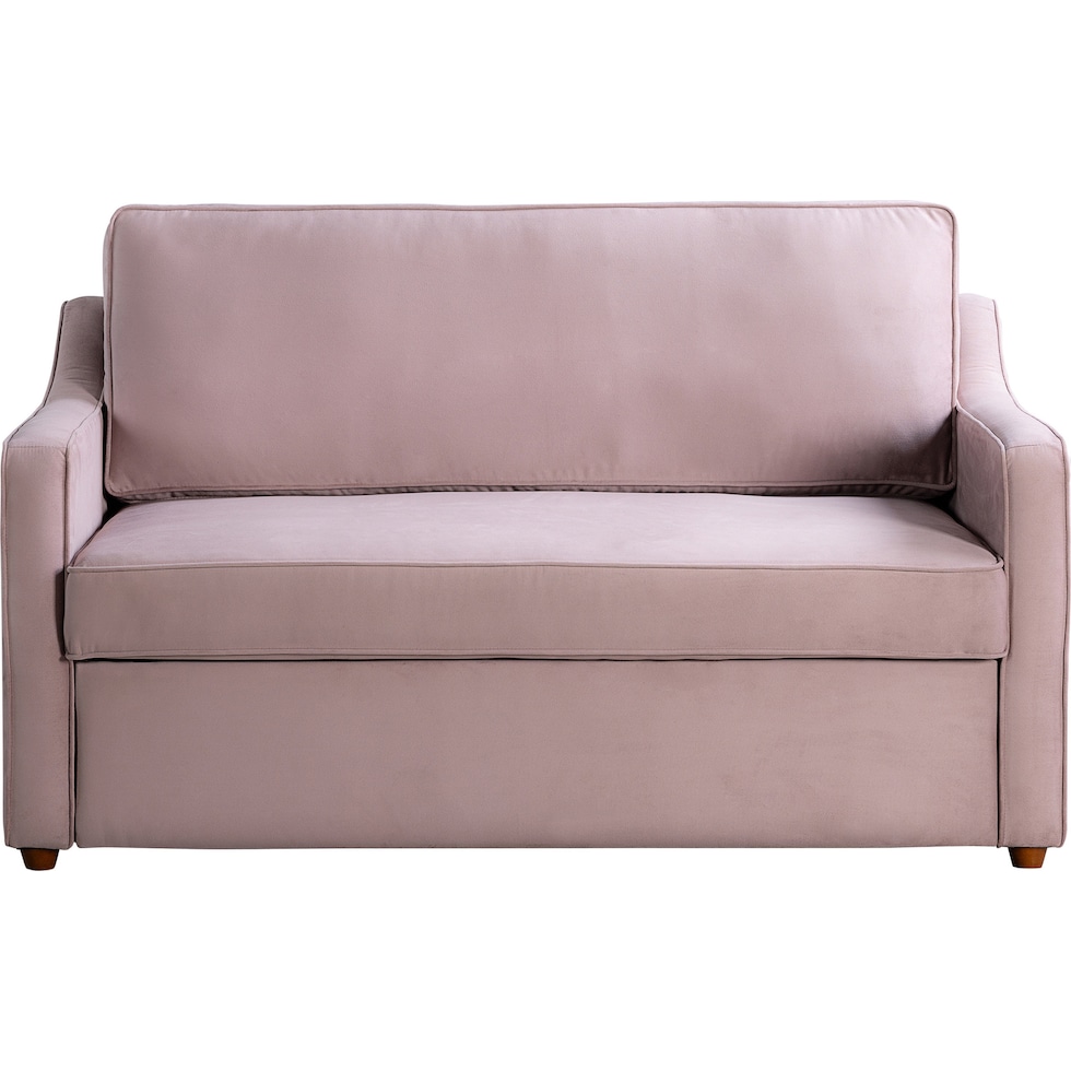 serta pink convertible loveseat   