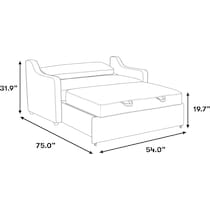 serta pink convertible loveseat   