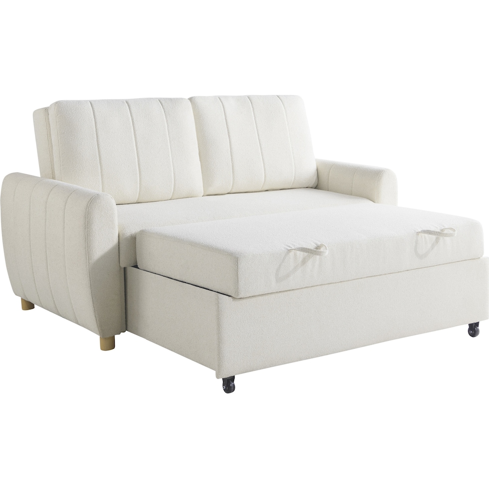 serta white convertible loveseat   