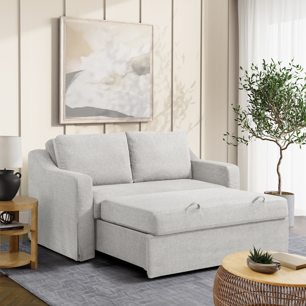 serta white convertible loveseat   