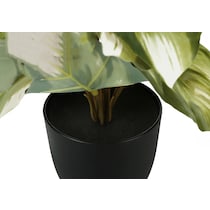set black faux plant with planter   
