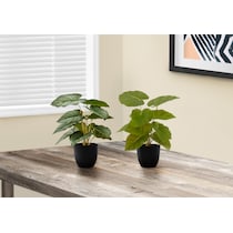 set black faux plant   