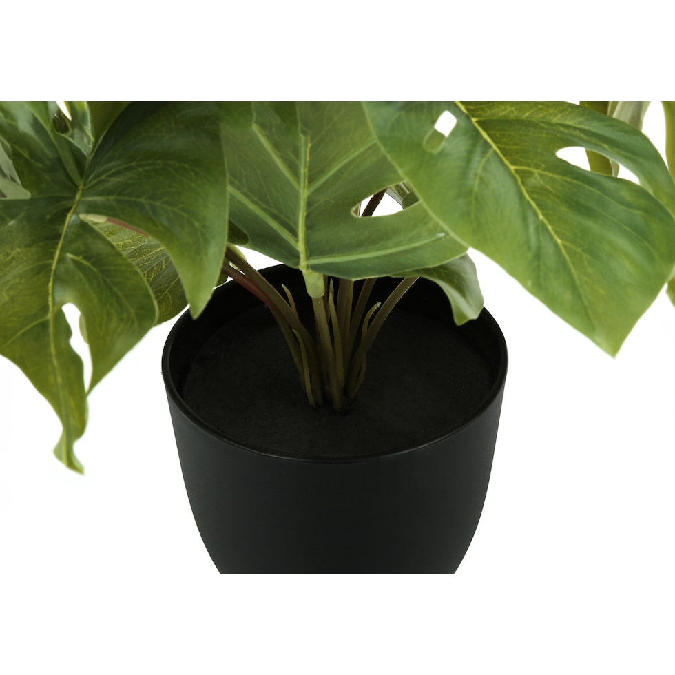 set black faux plant   