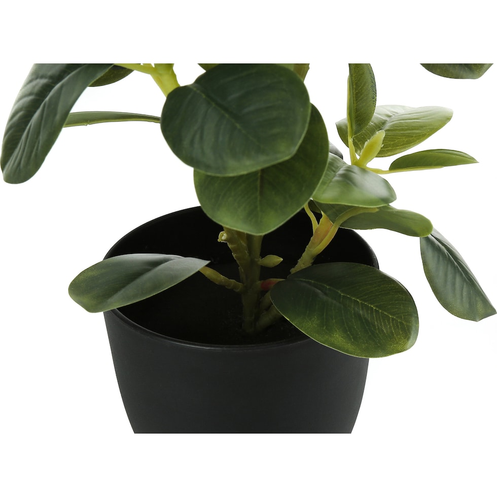 set black faux plant   