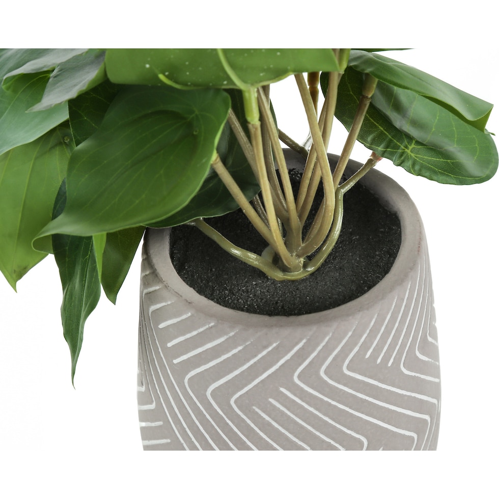 set white faux plant   