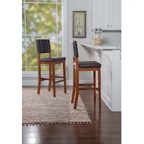seth dark brown bar stool   