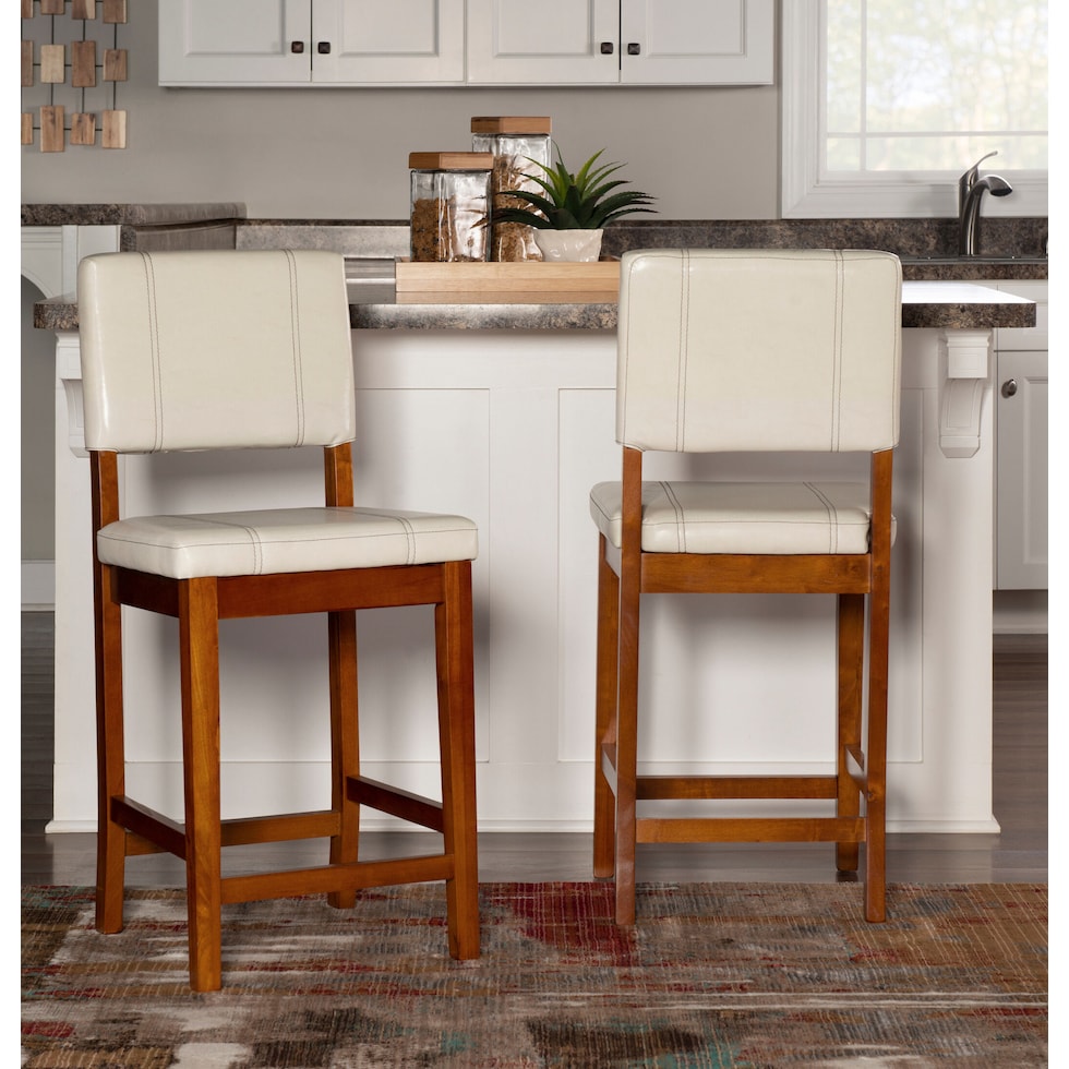 seth white counter height stool   